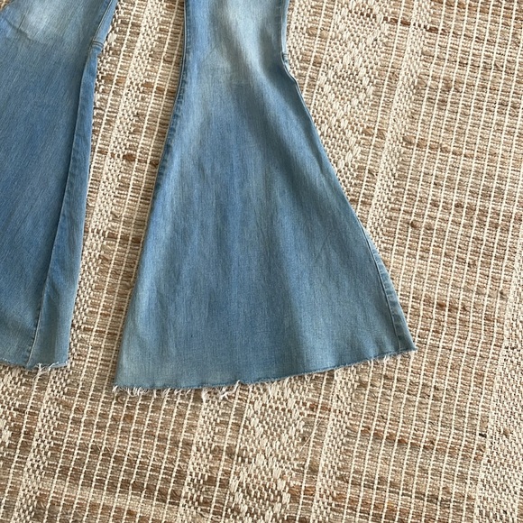 Free People Bell Bottom Blue Jeans - Picture 4 of 8